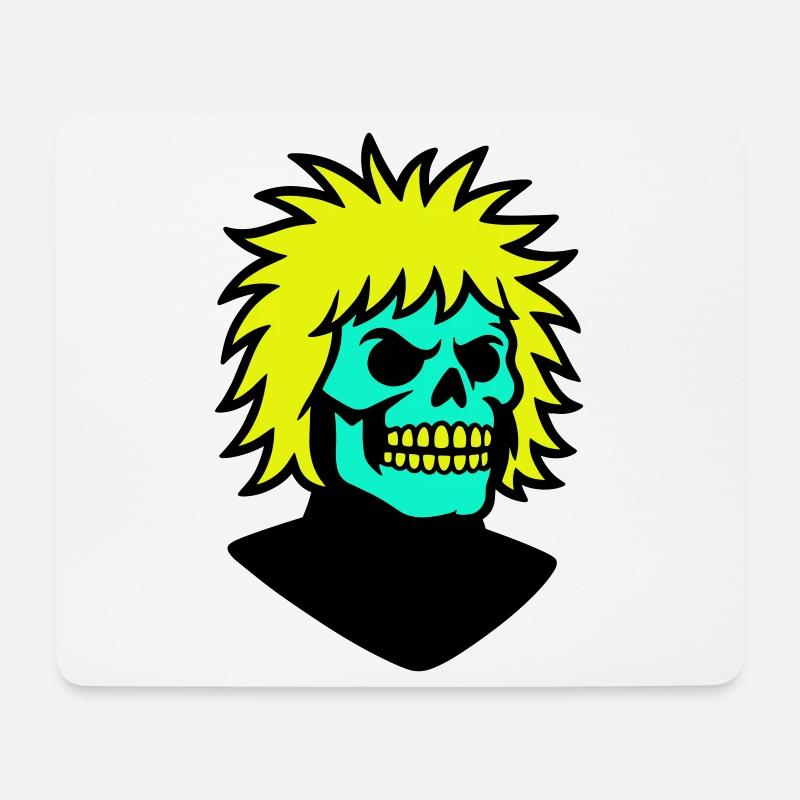 Skullman avec une coiffure cool - Tapis de souris (format paysage) - blanc