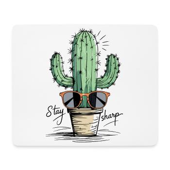 Cactus Sunglasses Design - Mouse Pad (horizontal) - white - Front