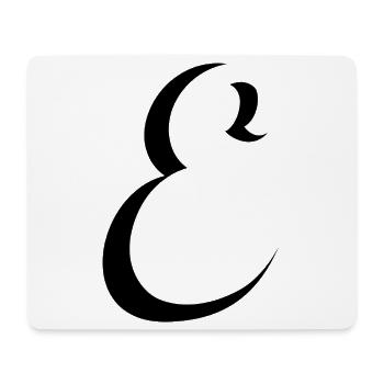 Letter E, name, the letter E - Mouse Pad (horizontal) - white - Front