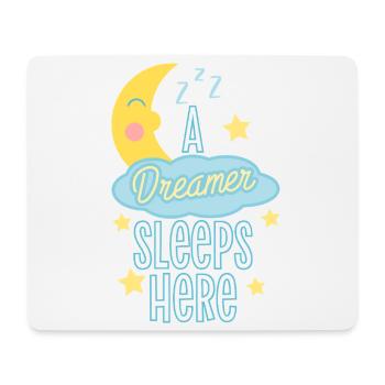 Sleeping Dreamer Astronaut Design - Mouse Pad (horizontal) - white - Front