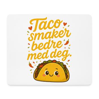 Humorous Taco Dog Drawing With Warm Color Palette - Mouse Pad (horizontal) - white - Front