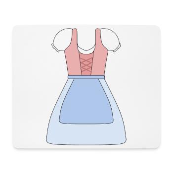 Traditionelles bayerisches Dirndl Design - Mousepad (Querformat) - Weiß - Vorne