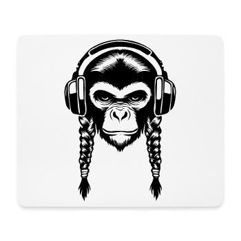 Minimal Affenkopf Linien Art Edition Shirt - Mousepad (Querformat) - Weiß - Vorne