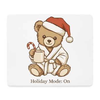 Vintage Teddy Holiday Fashion On Christmas - Mouse Pad (horizontal) - white - Front