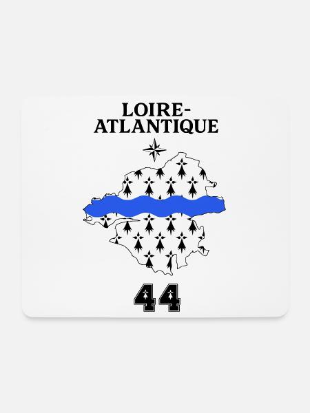 Loire Atlantique 44 - Mouse Pad (horizontal) - white