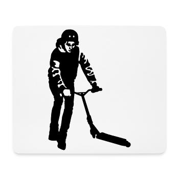 Kick Scooter - Mousepad (Querformat) - Weiß - Vorne
