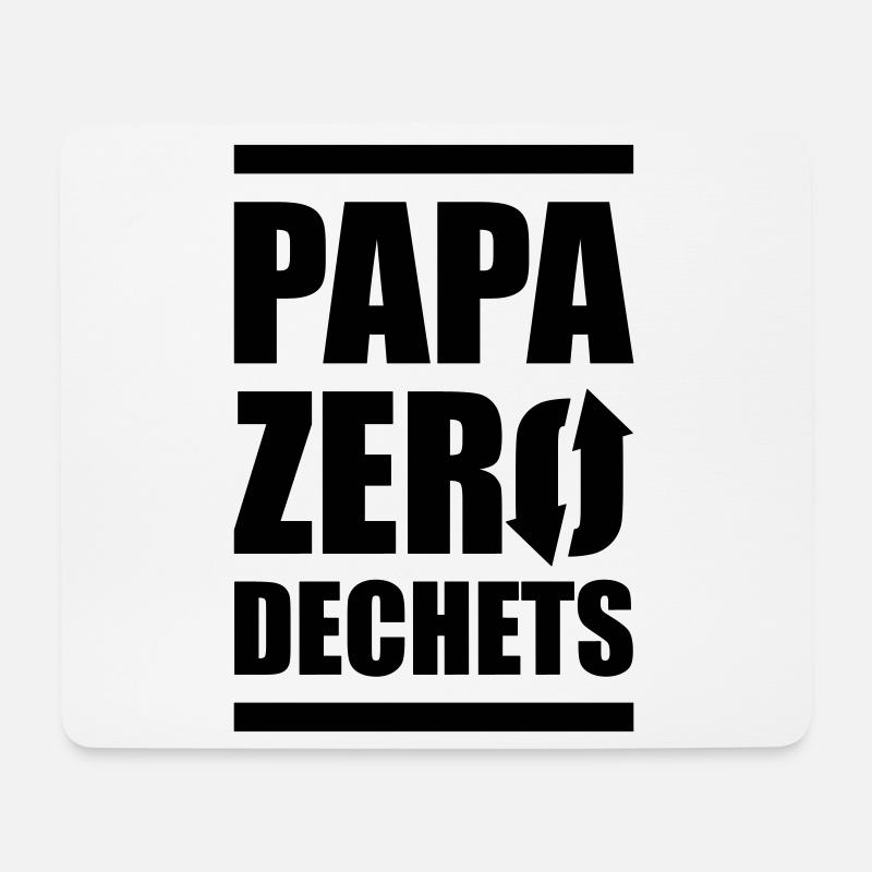 Zero Waste Vater - Mousepad (Querformat) - Weiß