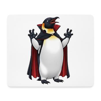 Funny Halloween Penguin Vampire Creepy Cartoon - Mouse Pad (horizontal) - white - Front