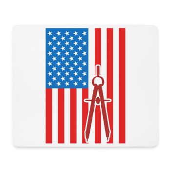 4. Juli USA Architektur - Mousepad (Querformat) - Weiß - Vorne