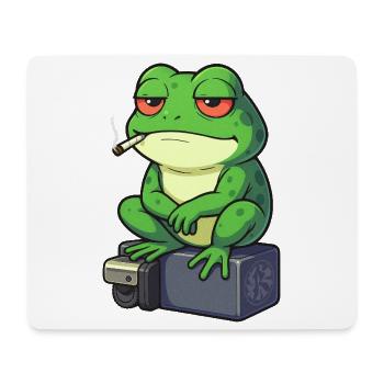Frosch Entspann dich mit einer Zigarette - Mousepad (Querformat) - Weiß - Vorne