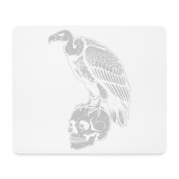 Vautour assis sur le crâne - Tapis de souris (format paysage) - blanc - Devant