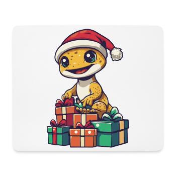 Cadeaux de Noël Gecko Lézard - Tapis de souris (format paysage) - blanc - Devant