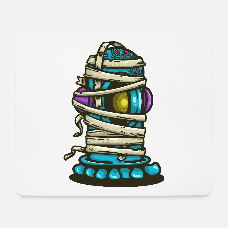 Extraterrestre enveloppé de bandages - Tapis de souris (format paysage) - blanc