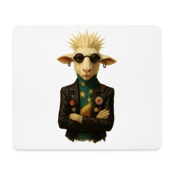 Punkgoat avec un groupe vedette - Tapis de souris (format paysage) - blanc - Devant