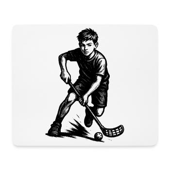 Floorball motif that works immediately - Mouse Pad (horizontal) - white - Front