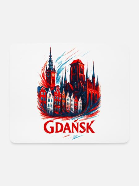 Danzig Gdańsk Stadt Polen Polska Patriot Geschenk - Mousepad (Querformat) - Weiß