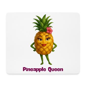 Figurine tropicale de la Reine de l’Ananas - Tapis de souris (format paysage) - blanc - Devant