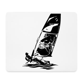 Skiff ouvert Dériveur à voile Régate de voiliers Enfants - Tapis de souris (format paysage) - blanc - Devant