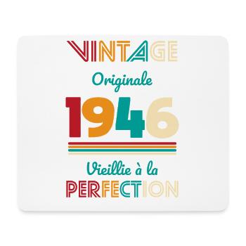 1946 – Jahrgang – Perfekt gereift - Mousepad (Querformat) - Weiß - Vorne