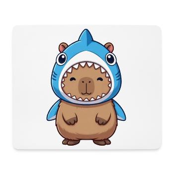 Süße Capybara Hamster Meerschweinchen Kostüm Samba - Mousepad (Querformat) - Weiß - Vorne