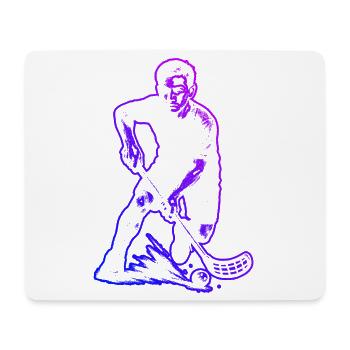 Clear floorball motif for every day - Mouse Pad (horizontal) - white - Front