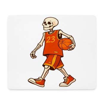 Skelett-Reifen im orangefarbenen Trikot - Mousepad (Querformat) - Weiß - Vorne