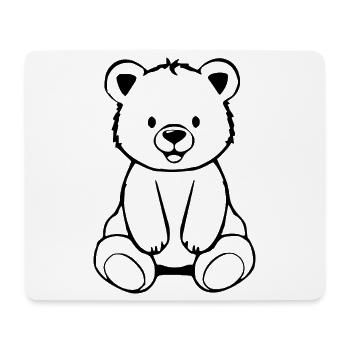 Ours Ours - Tapis de souris (format paysage) - blanc - Devant