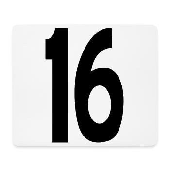 Six Sixteen Nummer 16 - Mousepad (Querformat) - Weiß - Vorne