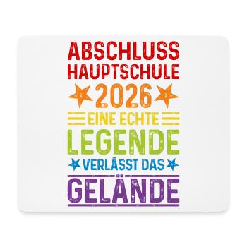 Graduation 2026 Hauptschule Legende Gelände - Mouse Pad (horizontal) - white - Front