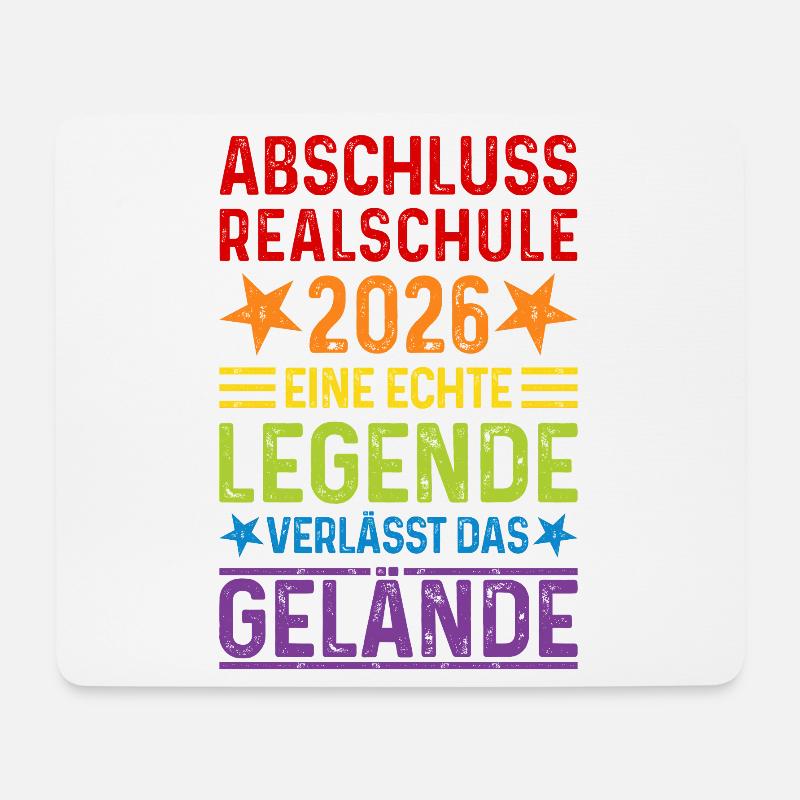 Abschluss 2026 Realschule - Mousepad (Querformat) - Weiß