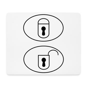 Car Remote Control Buttons - Mouse Pad (horizontal) - white - Front