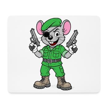 Bewaffneter Maus-Ranger - Mousepad (Querformat) - Weiß - Vorne