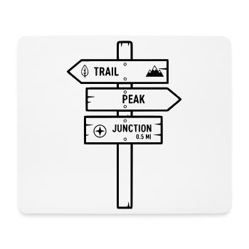 Wegweiser Schild Trail Peak - Mousepad (Querformat) - Weiß - Vorne