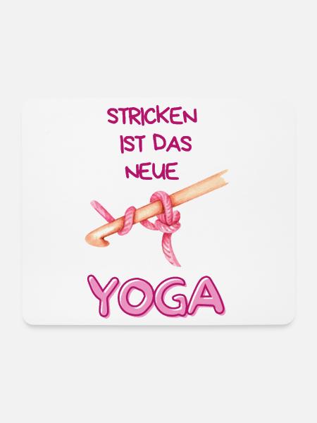 Stricken ist das neue Yoga - Mousepad (Querformat) - Weiß