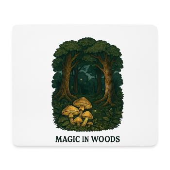 Magic in the forest with mushrooms - Mouse Pad (horizontal) - white - Front