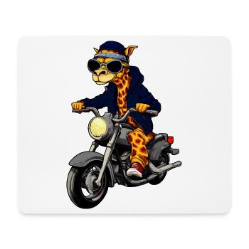 Motorcycle Giraffes - Mouse Pad (horizontal) - white - Front