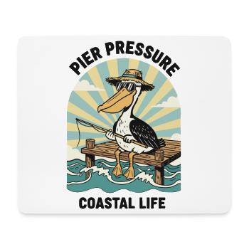 Pelican Fisherman Pier Pressure Coastal - Mouse Pad (horizontal) - white - Front