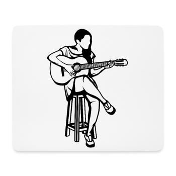 Guitar Girl - Mouse Pad (horizontal) - white - Front