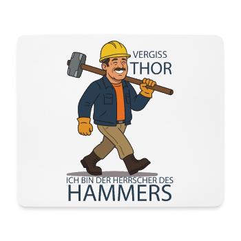 Hammerherrscher: Bauarbeiter Humor - Mousepad (Querformat) - Weiß - Vorne