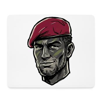 Bordeux Barett Soldier Portrait Vintage Style - Mousepad (Querformat) - Weiß - Vorne