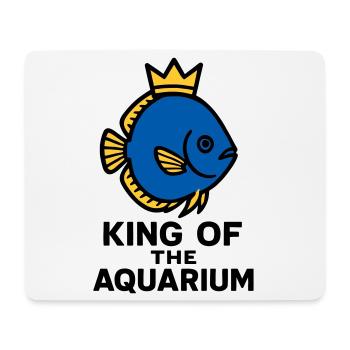 Der König des Aquariums gekrönten Diskusfisch - Mousepad (Querformat) - Weiß - Vorne