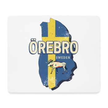 Örebro Schweden Provinz Landkarte Vintage Souvenir - Mousepad (Querformat) - Weiß - Vorne