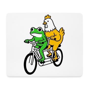 tandem bike - Mouse Pad (horizontal) - white - Front