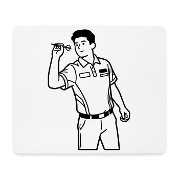 Darts - Mousepad (Querformat) - Weiß - Vorne