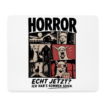 Horror Llama Movie Night - Mousepad (Querformat) - Weiß - Vorne
