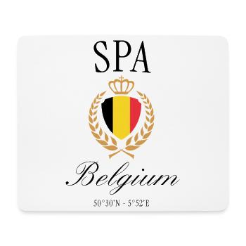 Spa Belgium Coat of Arms Crown – Travel Souvenir - Mouse Pad (horizontal) - white - Front
