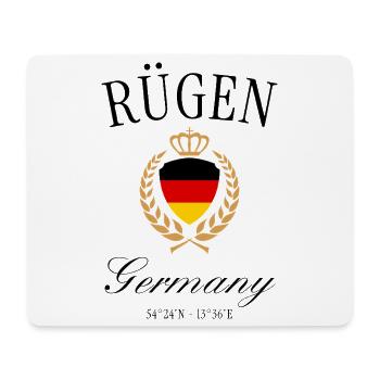 Rügen Deutschland Wappen Krone – Ostsee Reise - Mousepad (Querformat) - Weiß - Vorne