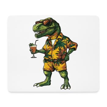 Dinosaur T-Rex Comic Summer - Mouse Pad (horizontal) - white - Front
