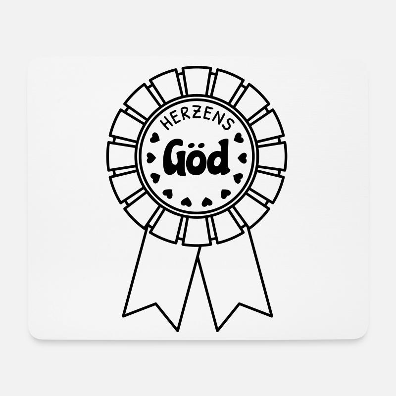 Herzens Göd - Mousepad (Querformat) - Weiß