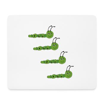 La race des chenilles est drôle - Tapis de souris (format paysage) - blanc - Devant